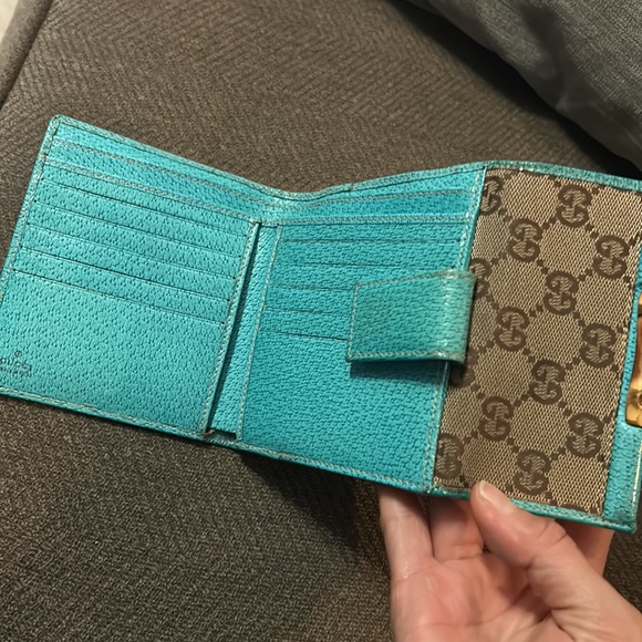 Gucci gg monogram bamboo canvas leather wallet - Picture 8 of 10